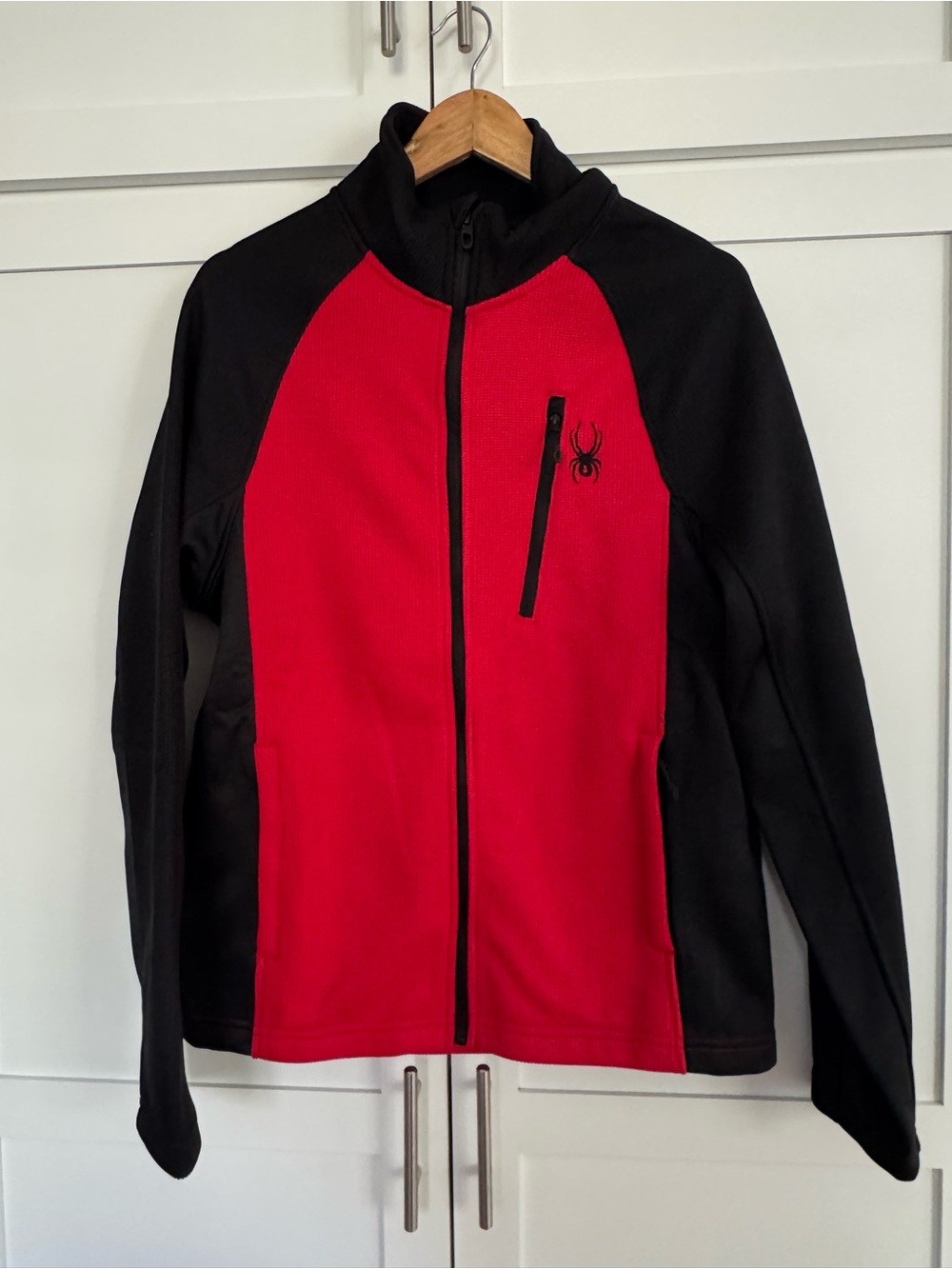 Spyder Red and Black Athletic Full-Zip Jacket M